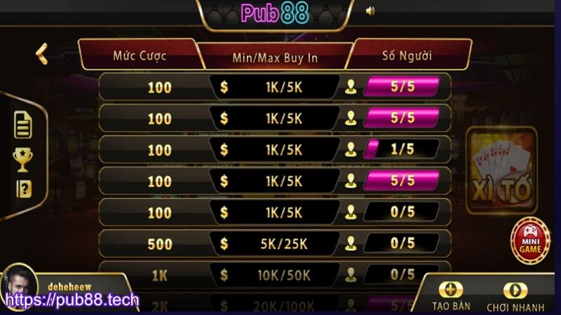 Kinh nghiệm chơi game bài PUB88 dành cho tân thủ